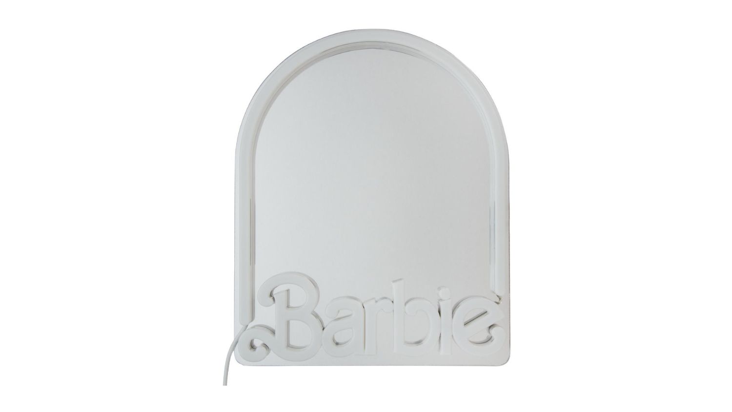 A front view of A front view of the Barbie novelty mirror light