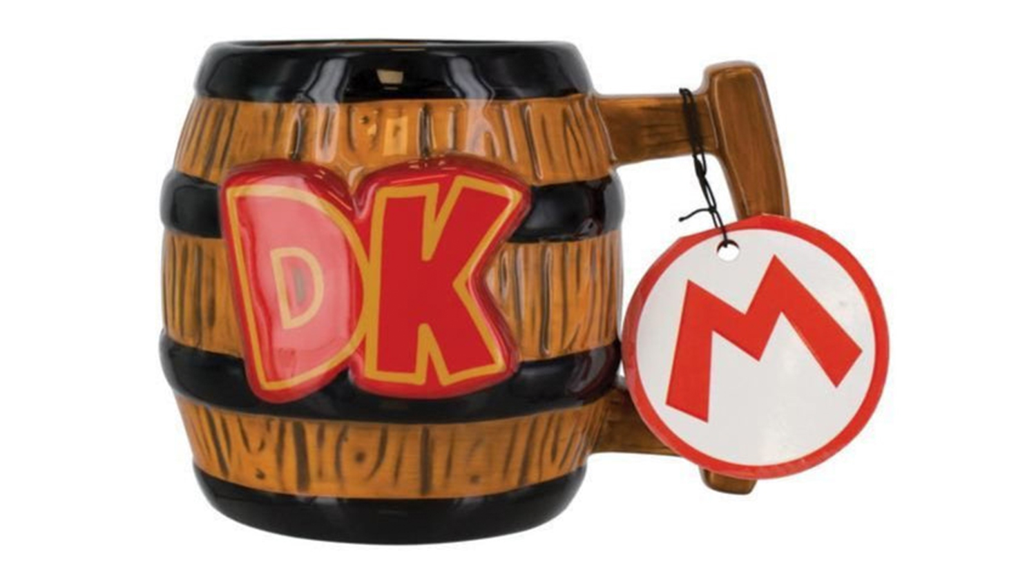 Paladone Novelty Shaped Mug with Donkey Kong Barrel design