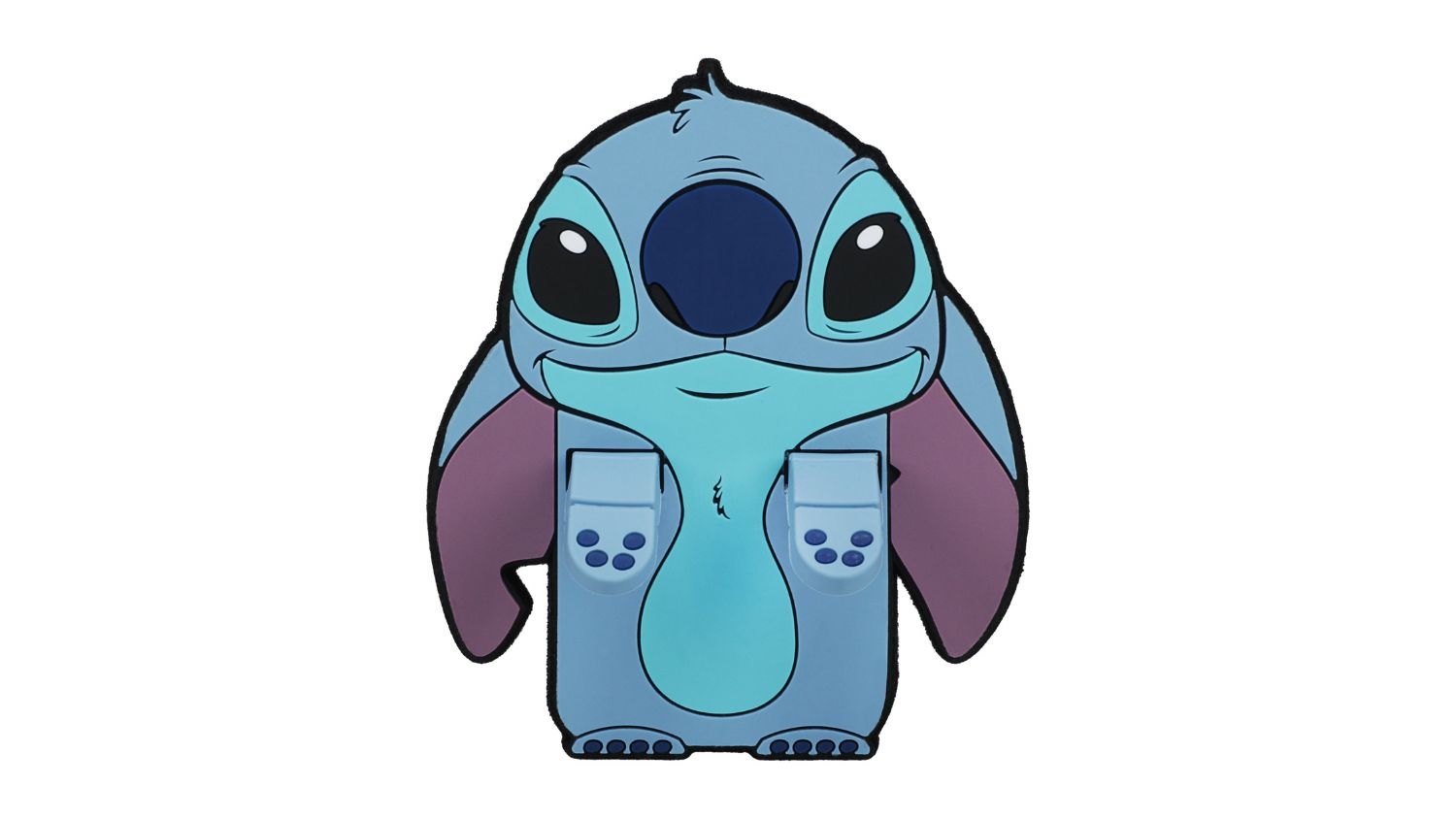 Disney Stitch-shaped screen cleaner with blue body, big eyes, and purple ears