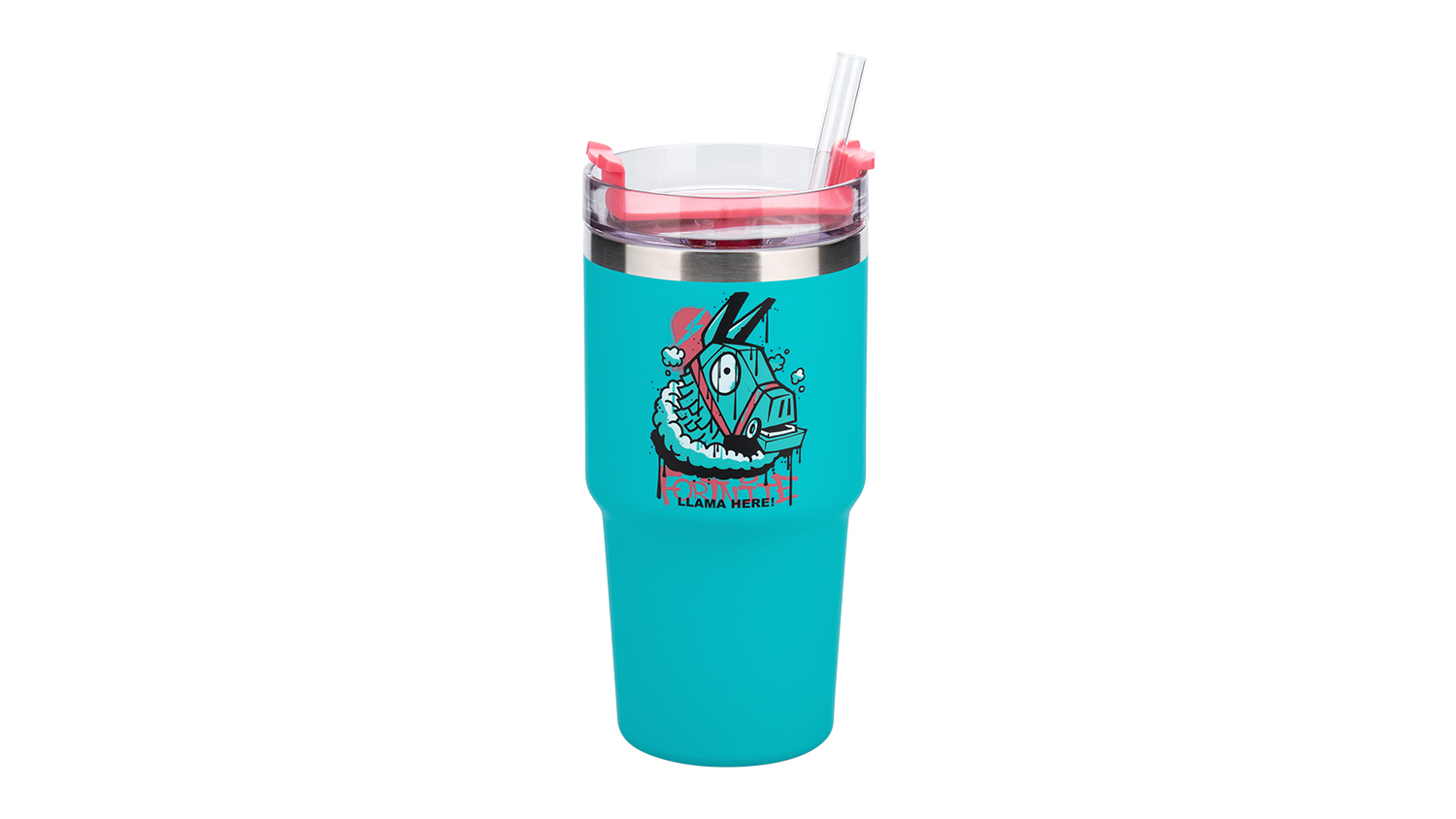 Paladone Themed Gamer Cup with Lid, Straw 600ml - Fortnite