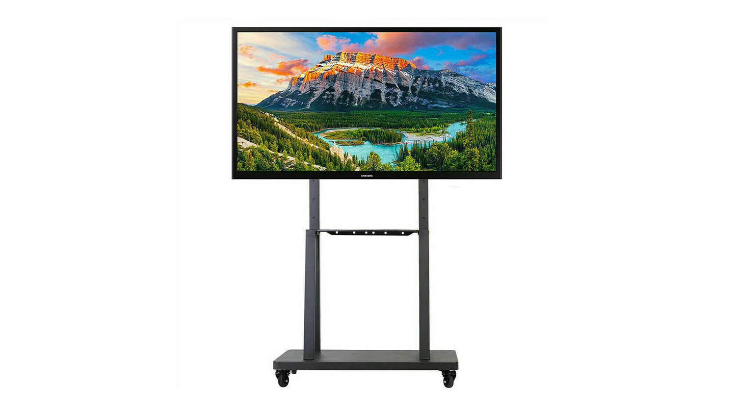 Pretty & Practical Heavy-Duty Rolling TV Display Stand