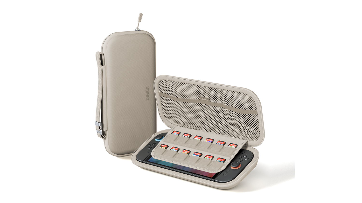 Travel Case for Nintendo Switch 2 in sleek sand colour