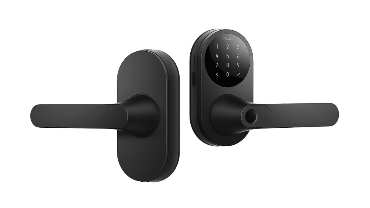 A side-by-side view of the Aqara smart lock U300 kit