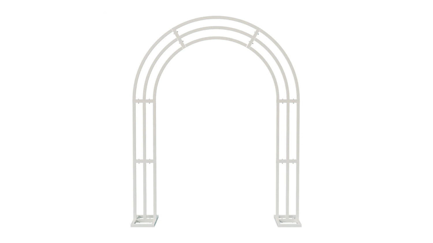 A front view of the outdoor backdrop arch