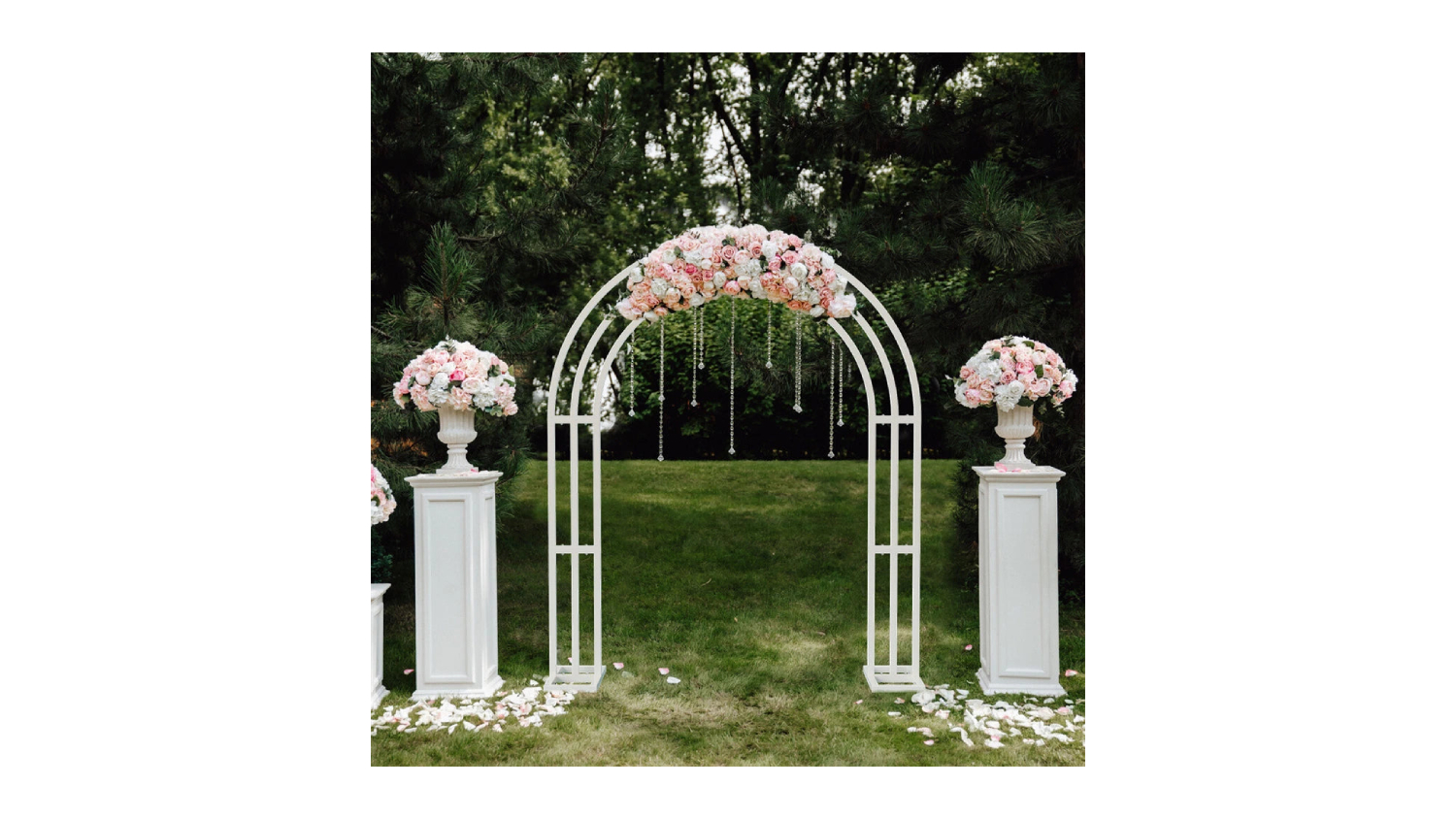 Pretty & Practical Outdoor Backdrop Arch 210 x 60 x 260cm