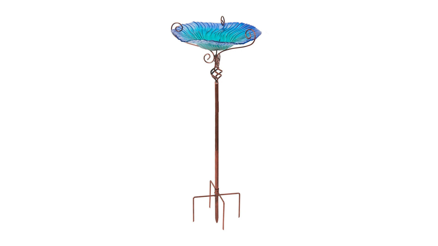 A front view of the birdbath