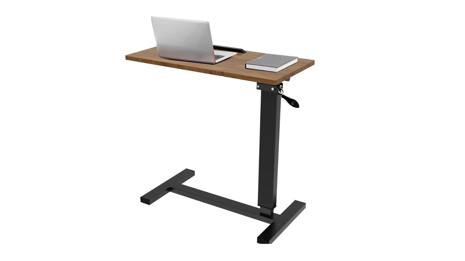 Pretty & Practical Adjustable Slide-In Laptop Table - Dark Wood