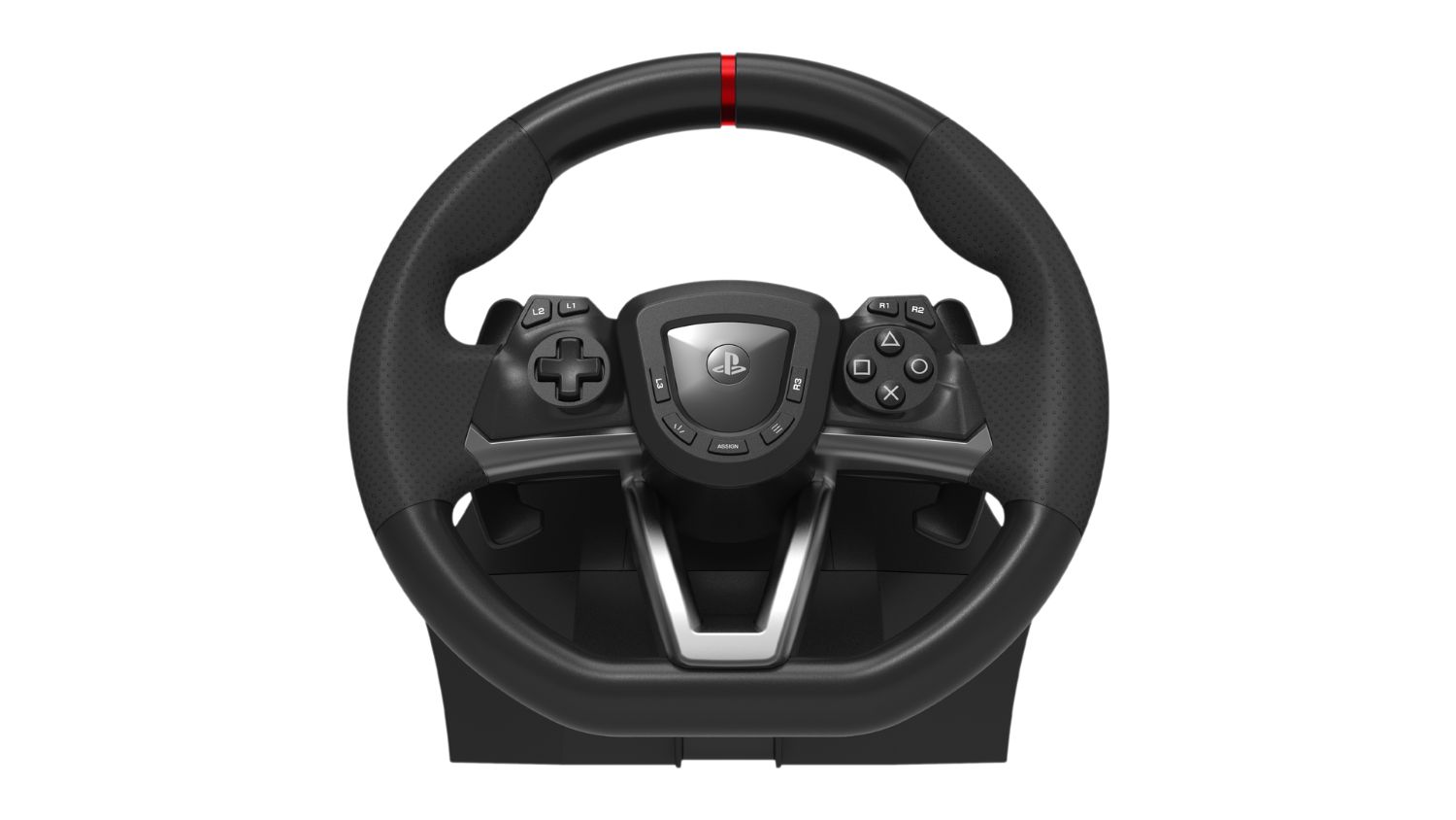 A front view of the RWA racing wheel
