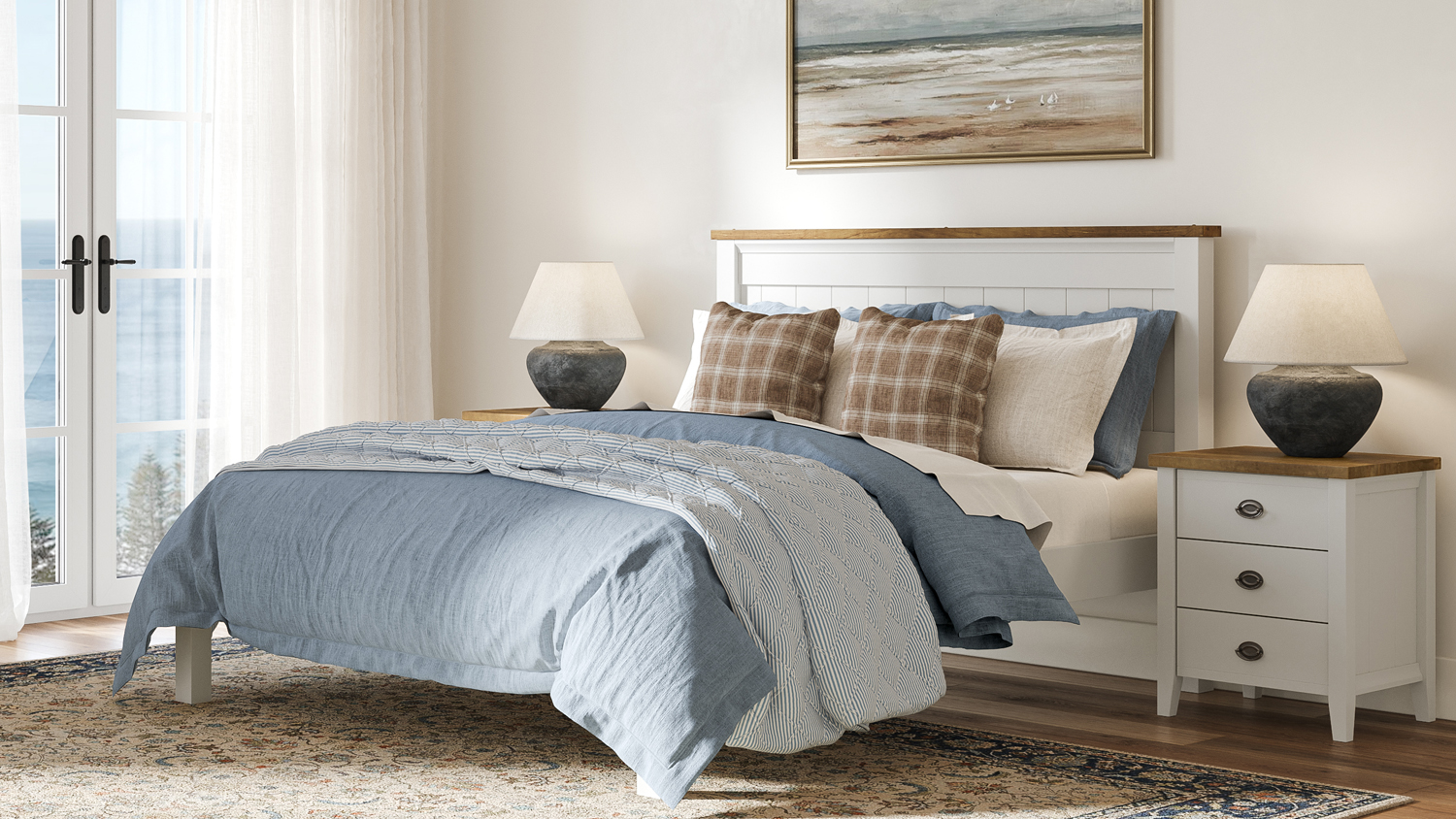 La Resta 4 Piece Queen Dresser and Mirror Bedroom Suite