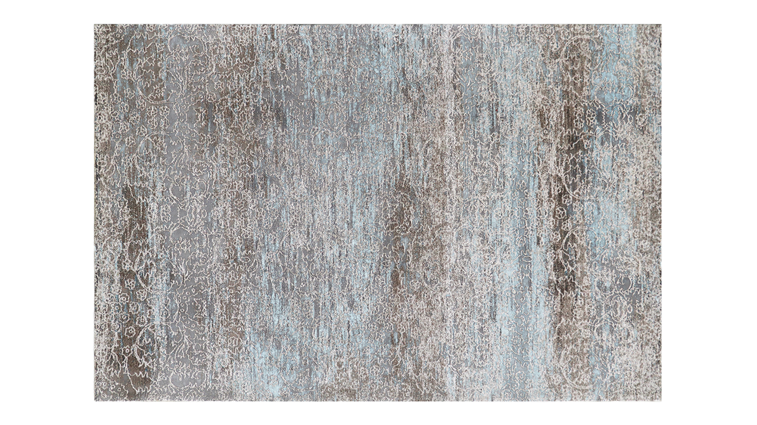 Everly Rug in pale blue with an abstract design inspired by natural rock formations