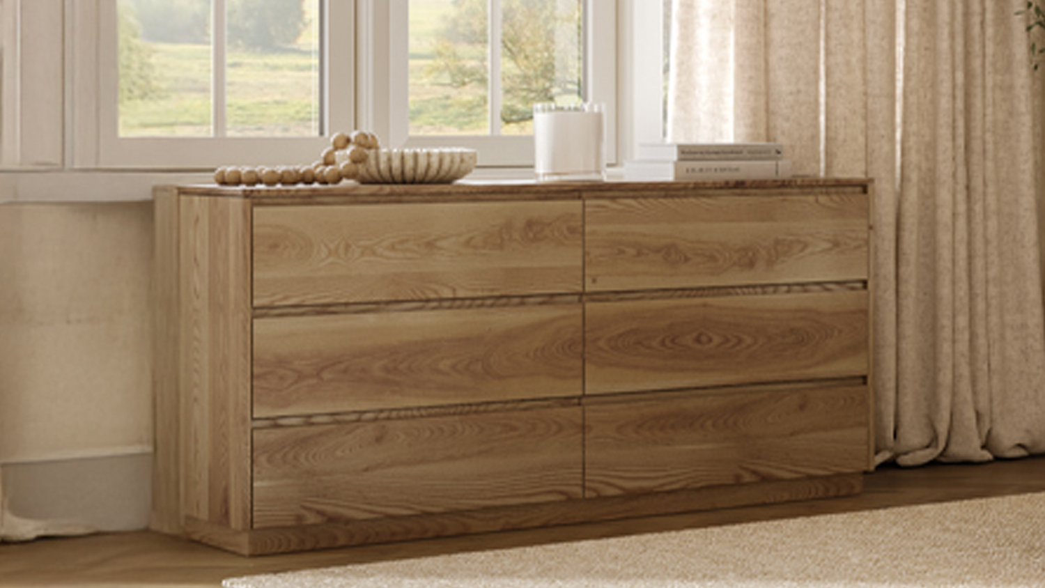 A view of the Fawn 6 Drawer Lowboy