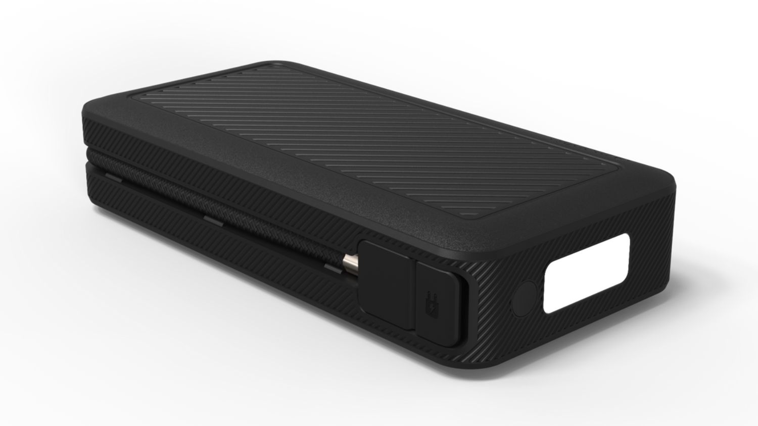 An angled view of the Mophie power station