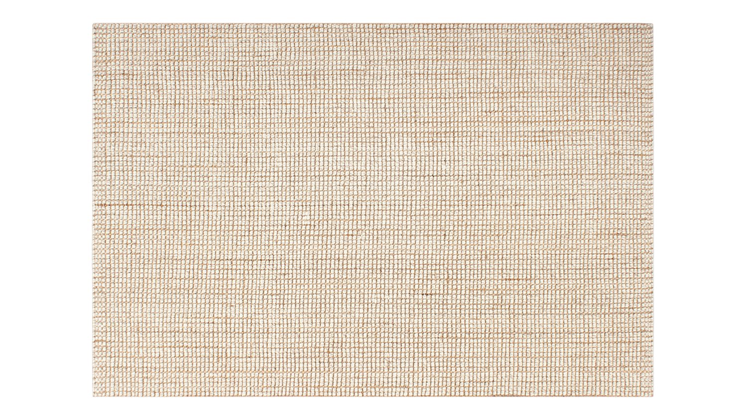 Full overhead view of Julia Rug with hand-woven texture with subtle grid pattern