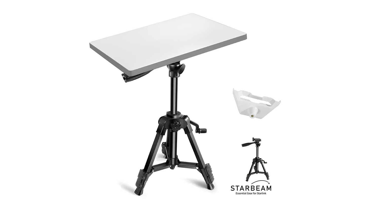Starbeam Miniature Tripod and Mount for Starlink Mini in sleek black