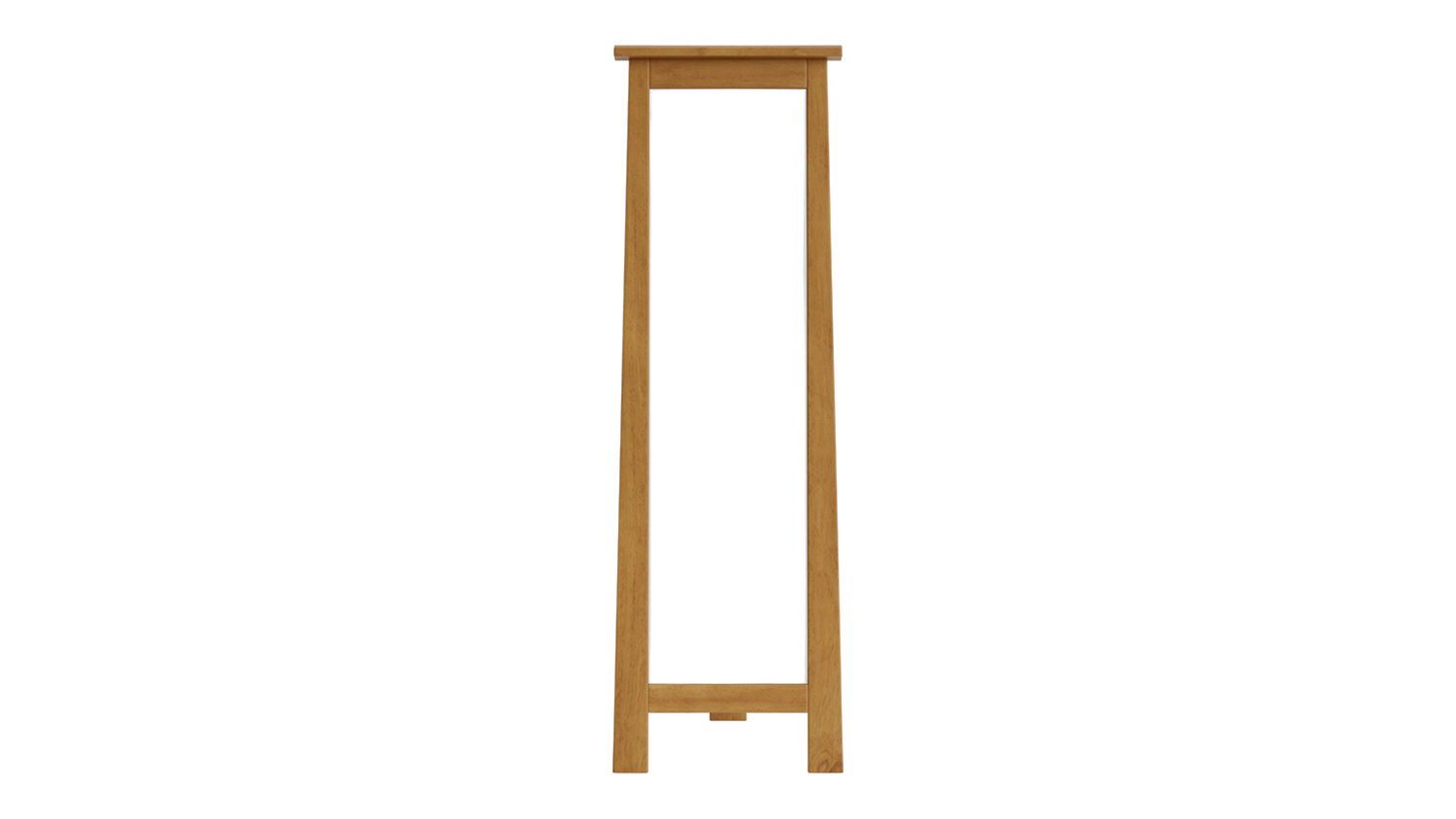 Front view of the Verve Free Standing Mirror with a rectangular wooden frame in Light Rimu finish