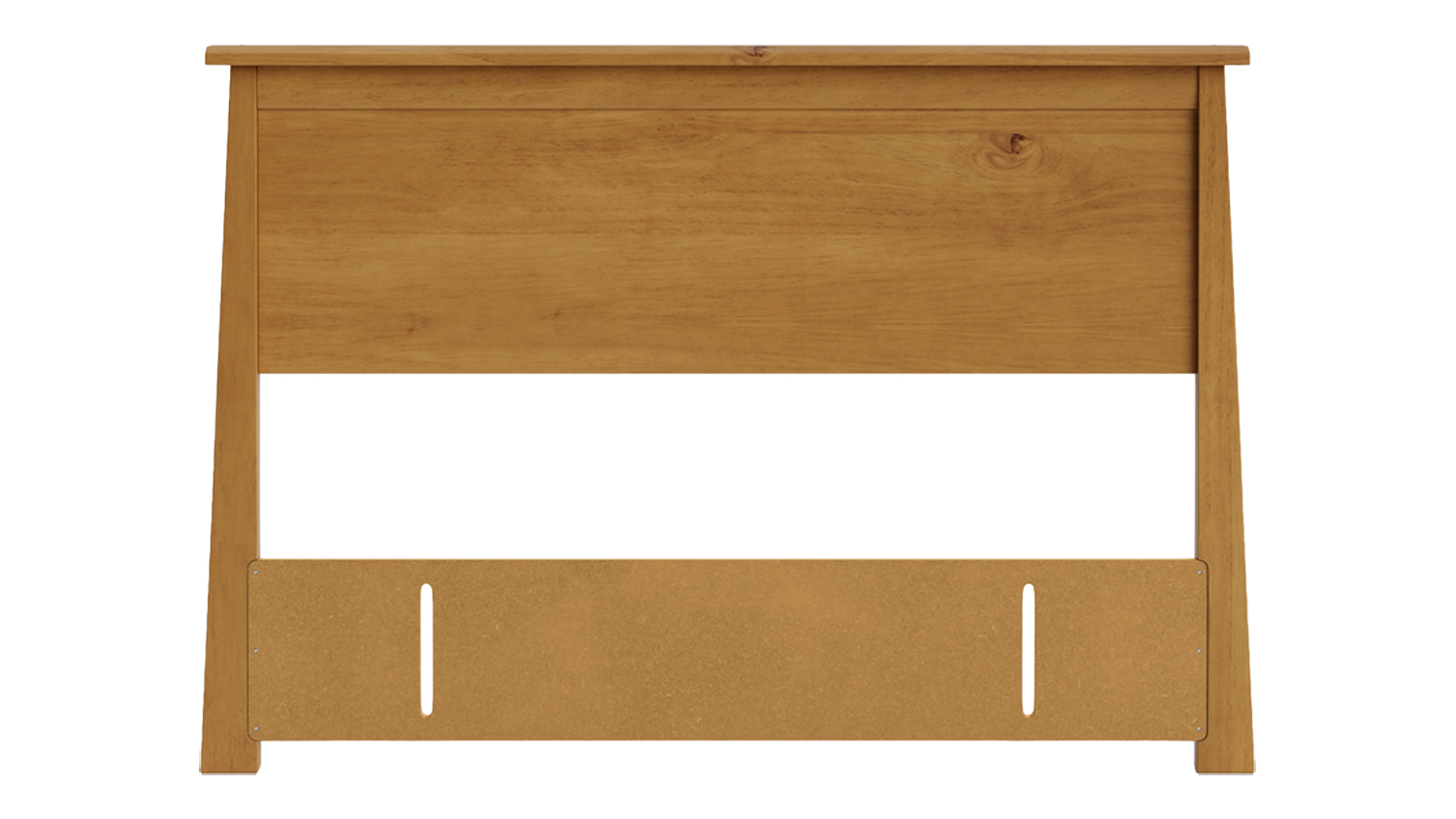 Front view of the Verve King Headboard in Light Rimu finish, featuring a flat rectangular panel