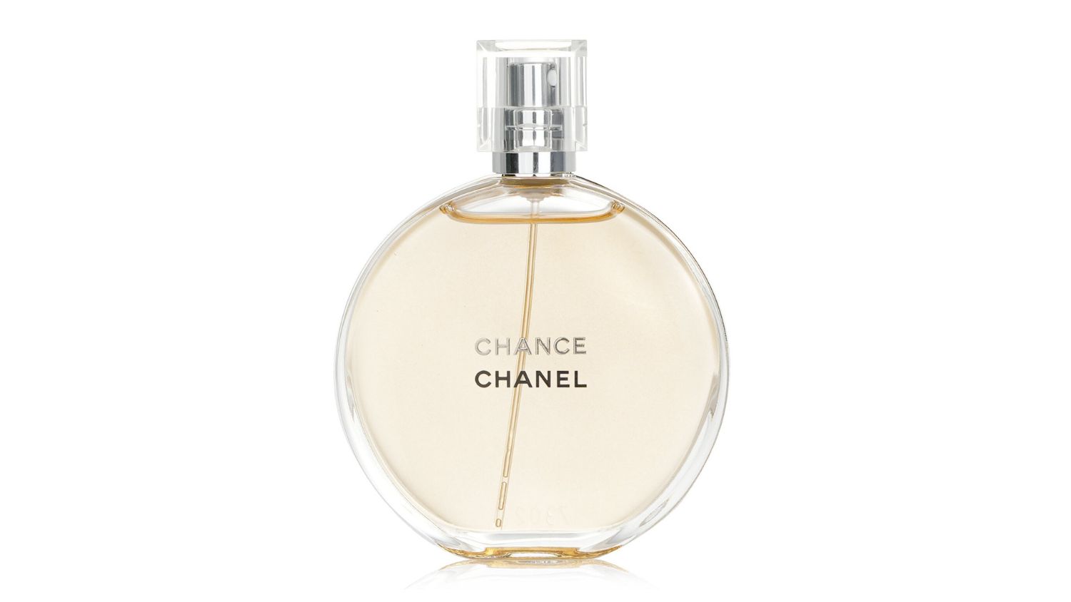 Round bottle of Chanel Chance Eau de Toilette spray with clear cap