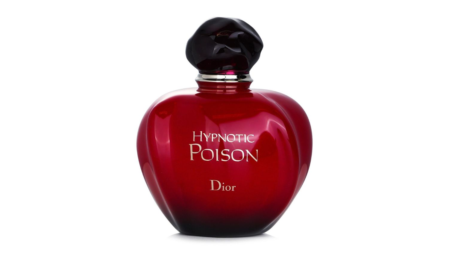 Red apple-shaped Dior Hypnotic Poison Eau de Toilette bottle with black cap