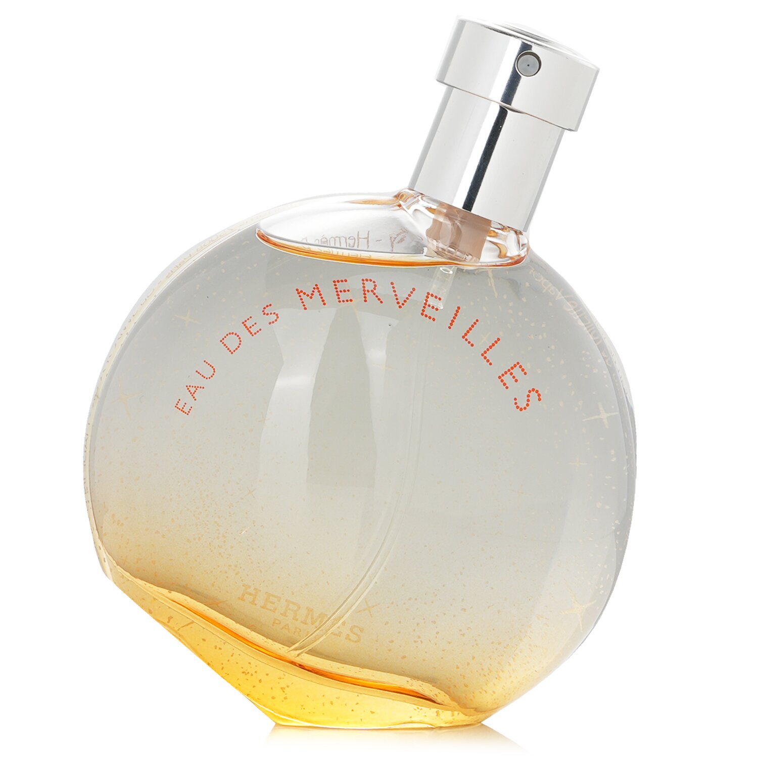 An angled view of the Hermes Eau Des Merveilles Eau De Toilette Spray