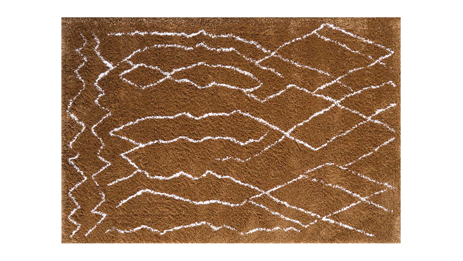 Rhegium Rug in a sleek cognac colour