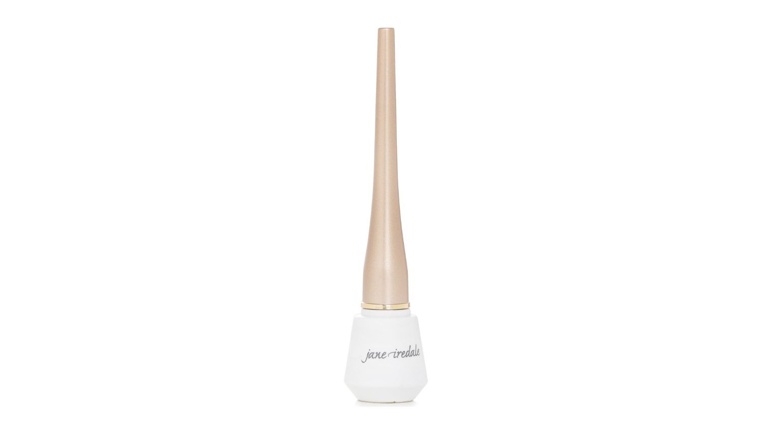Jane Iredale Liquid Eye Liner in a white base with a long metallic gold cap