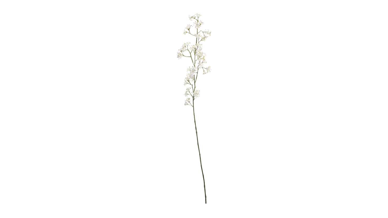 109cm tall artificial Hawthorn Blossom spray featuring a green stem with branching clusters of small white flowers