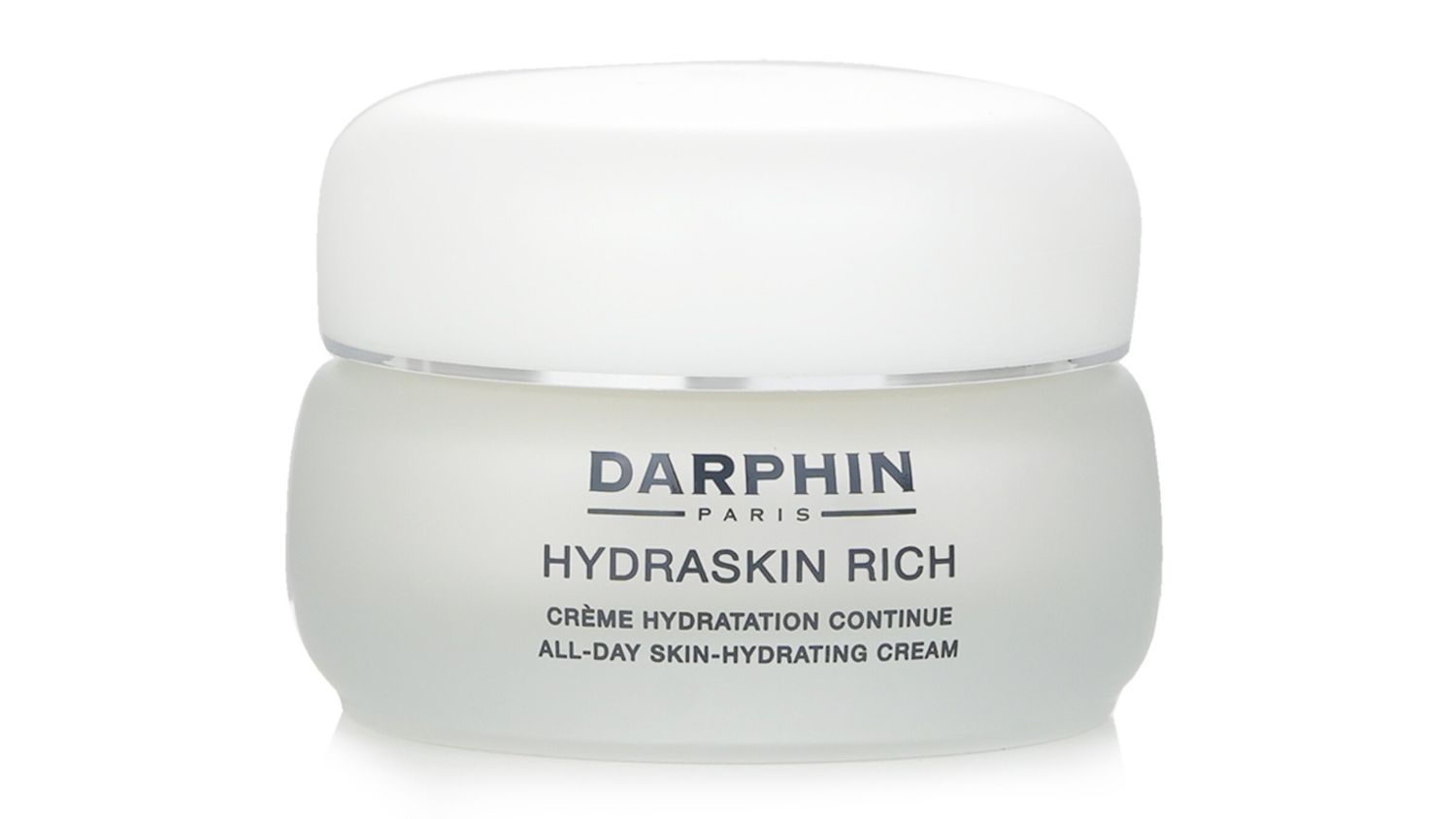 Jar of Darphin Paris Hydraskin Rich all-day skin-hydrating cream with white lid