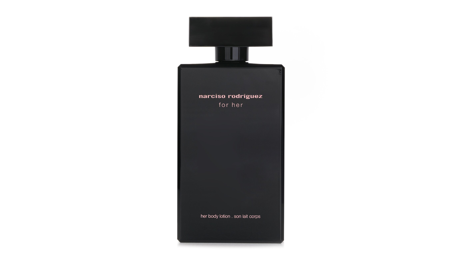A front view of the Narciso Rodriguez For Her Body Lotion