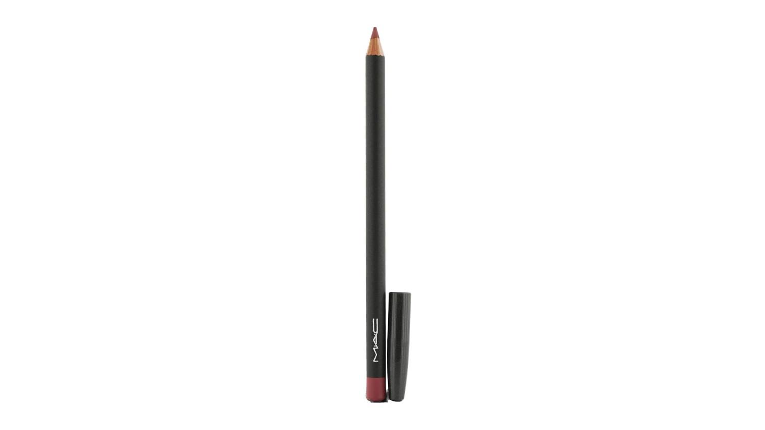 MAC Lip Pencil in the shade Soar shown upright with its cap removed, revealing the sharpened tip