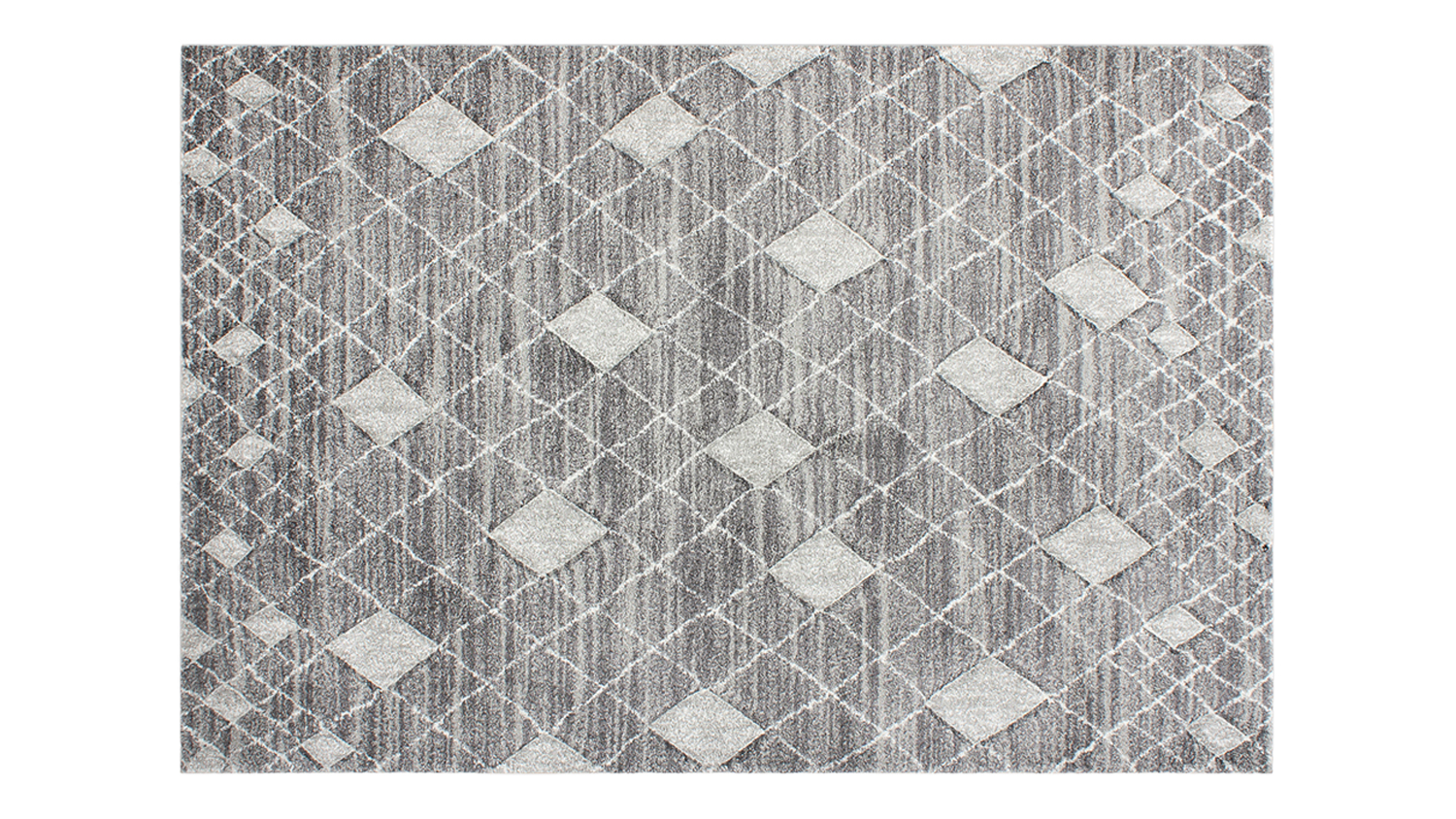 Horizontal overhead view of the 200 x 290cm Sabrina Rug in Charcoal finish