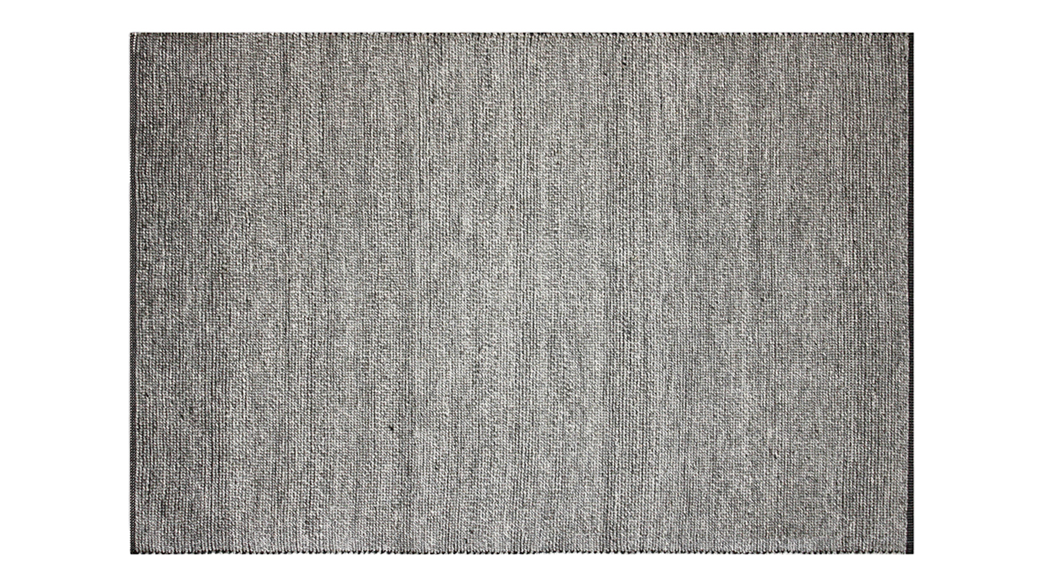 Full-width horizontal view of the Shetland Rug in Schist Grey, emphasizing its woven texture