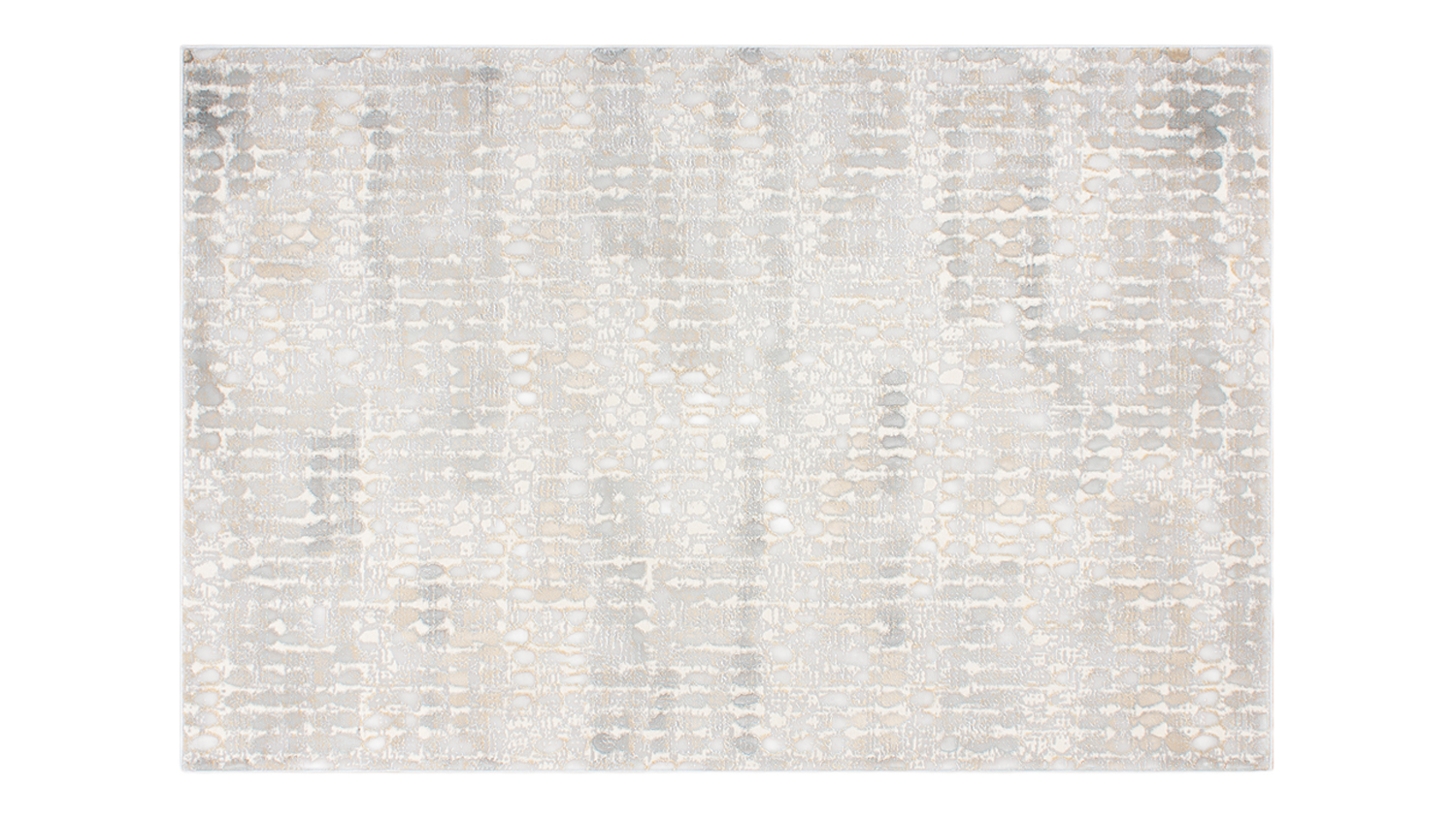 Full overhead view of the Sierra Rug Cocoa 200 x 290cm featuring a light, distressed abstract pattern