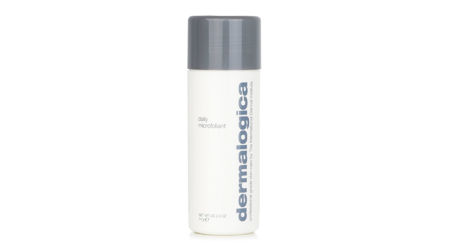 Front view of the Dermalogica Daily Microfoliant in a white bottle with a grey cap
