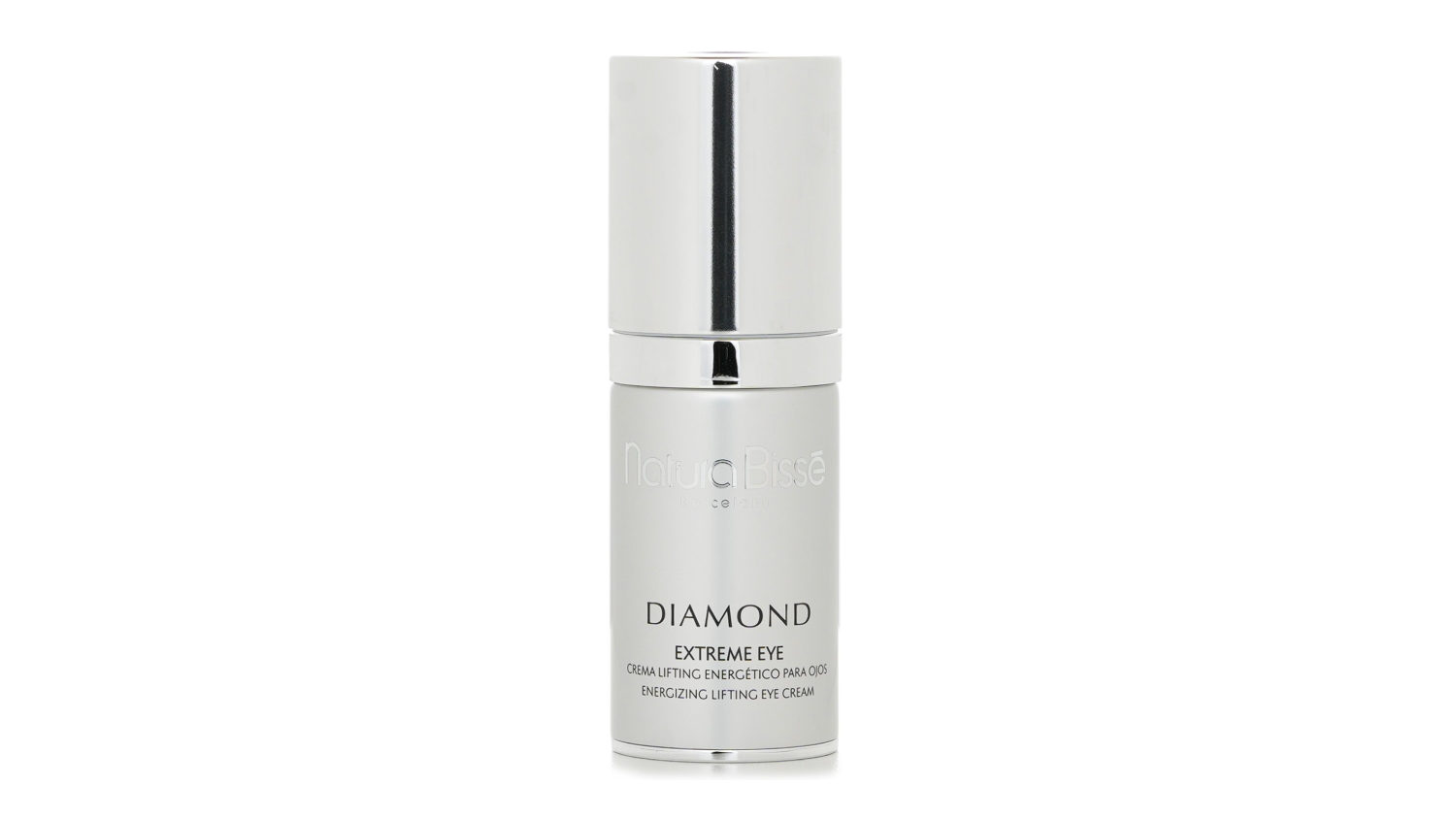 Natura Bisse Diamond Extreme Eye in a sleek silver bottle for lifting and energising eyes