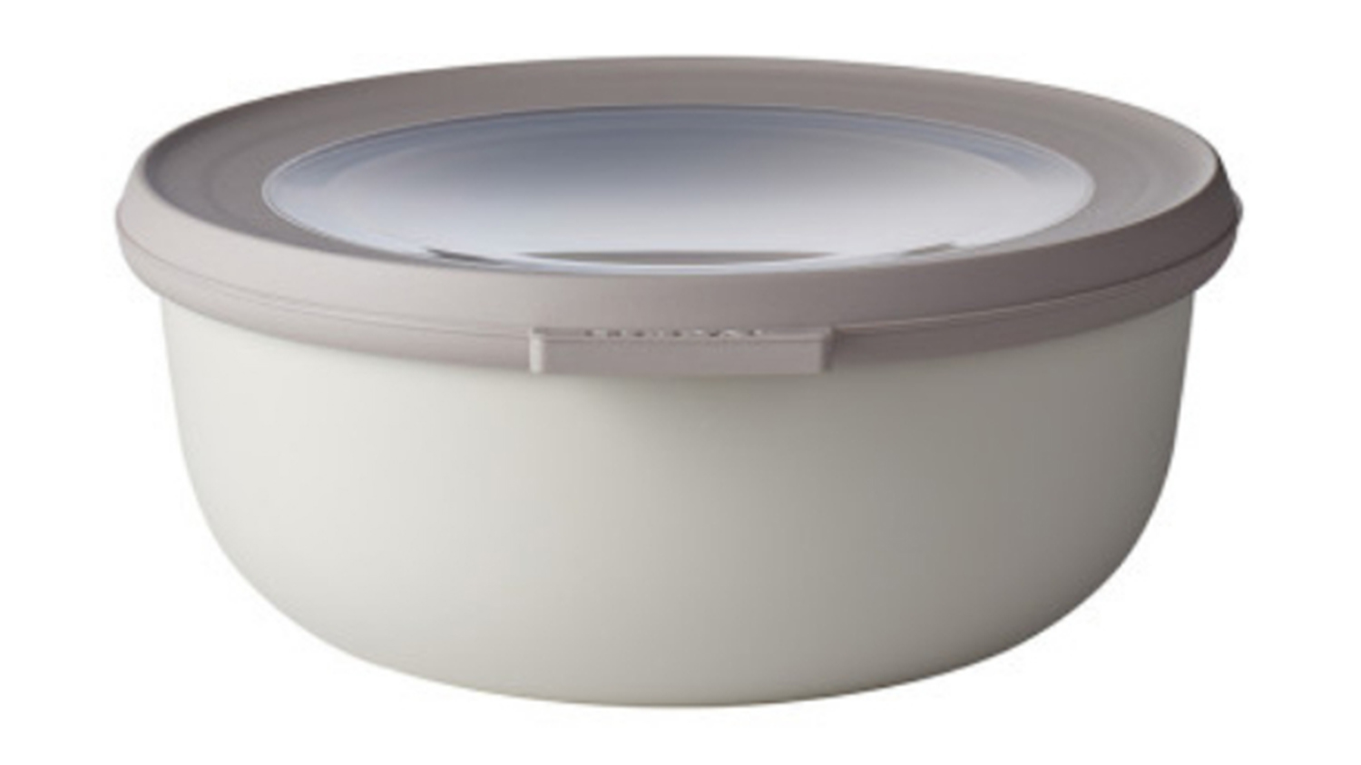 Mepal Cirqula Round Food Storage Container in sleek Nordic white