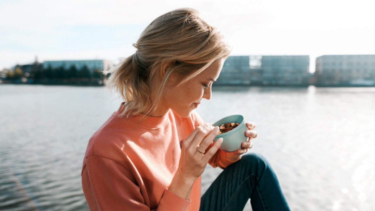 Mepal Cirqula Round Food Storage Container 750ml - Nordic Sage