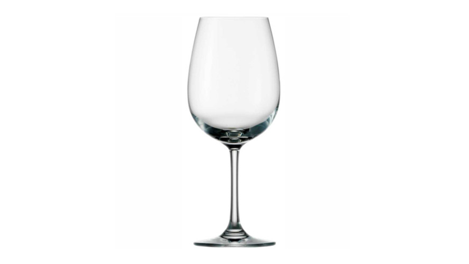 An empty Stolzle Weinland Red Wine Glass