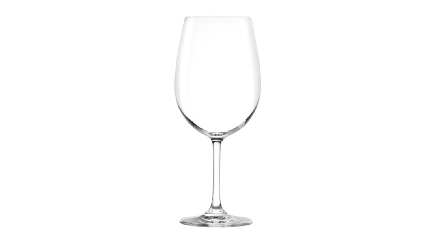 An empty Stolzle Weinland Bordeaux Glass