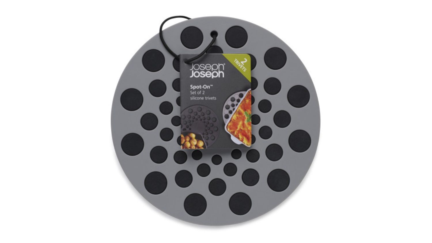 Joseph Joseph Spot-On Round Silicone Trivets 2pcs. - Grey