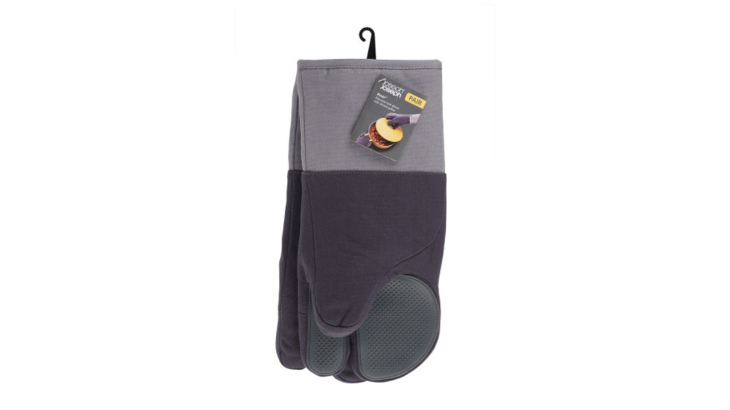 Two Joseph Joseph Pinch Oven Glove in sleek grey