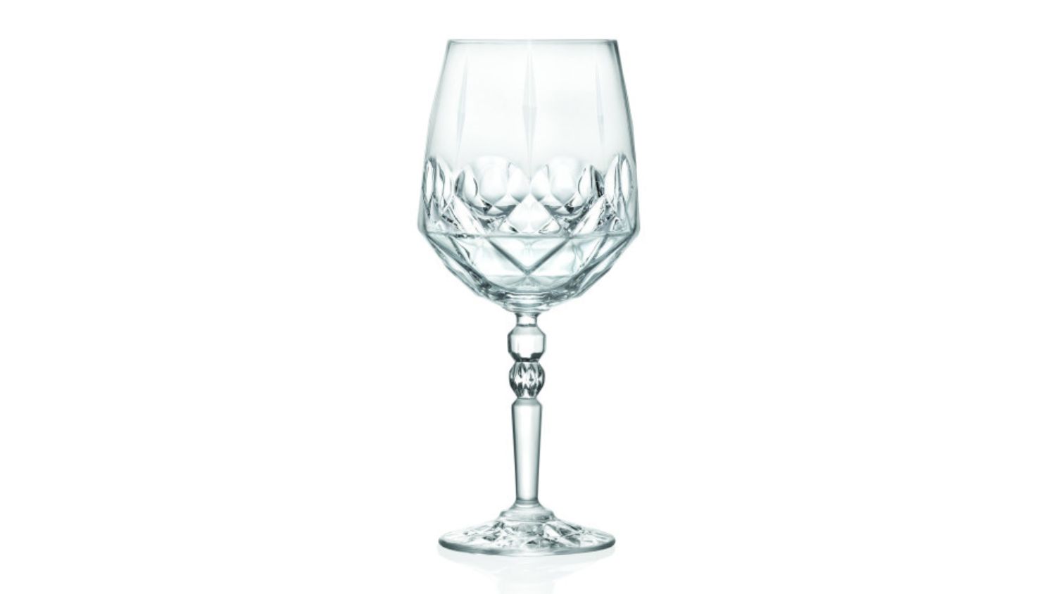 A front view of the RCR Alkemikst Wine Glass