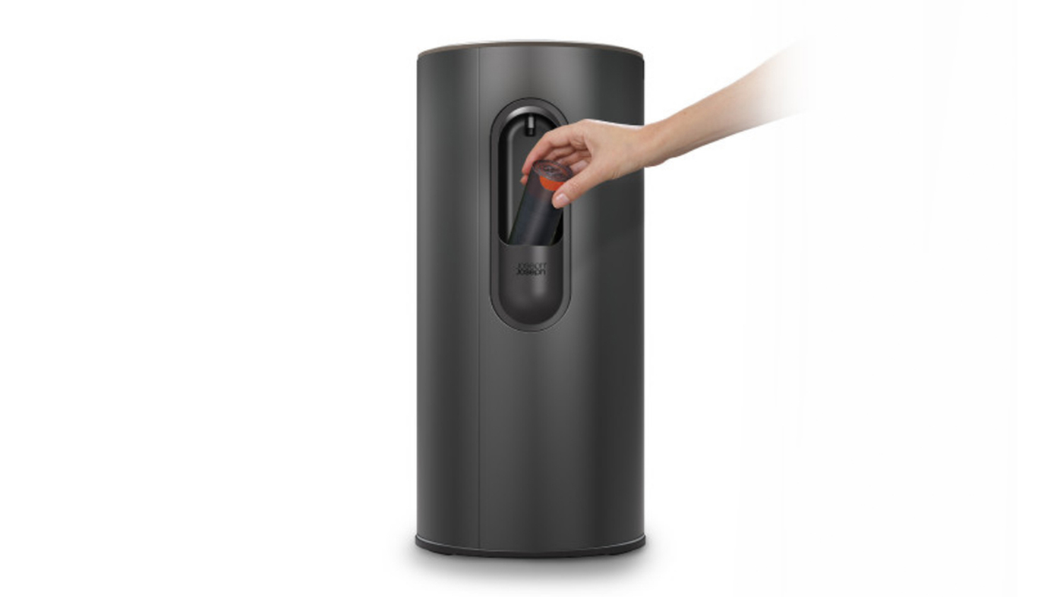 Joseph Joseph Arc Rubbish Bin in sleek carbon black