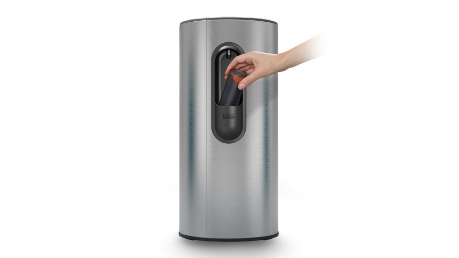Joseph Joseph Arc Rubbish Bin in sleek stainless steel