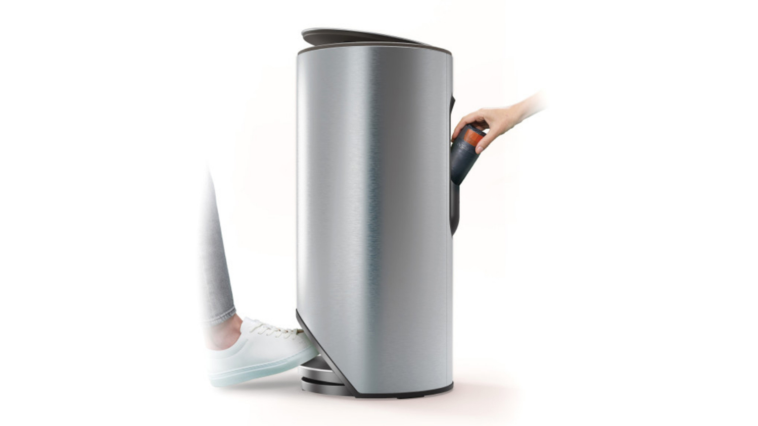 Joseph Joseph Arc Rubbish Bin 30L- Stainless Steel