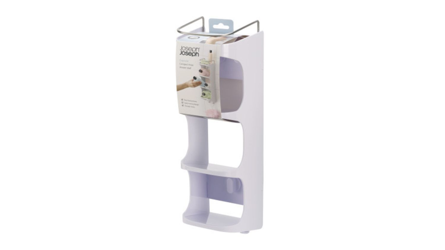 Joseph Joseph Capsule Compact 4-Tier Shower Shelf - White