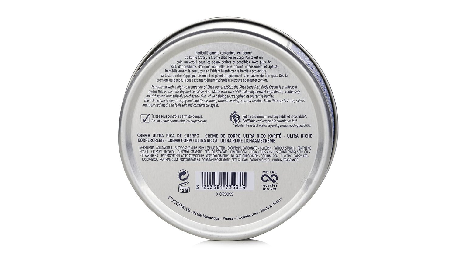 L'Occitane Shea Butter Ultra Rich Body Cream - 200ml/7oz