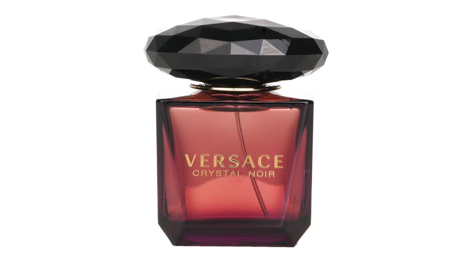 A front view of the Versace Crystal Noir Eau De Toilette Spray