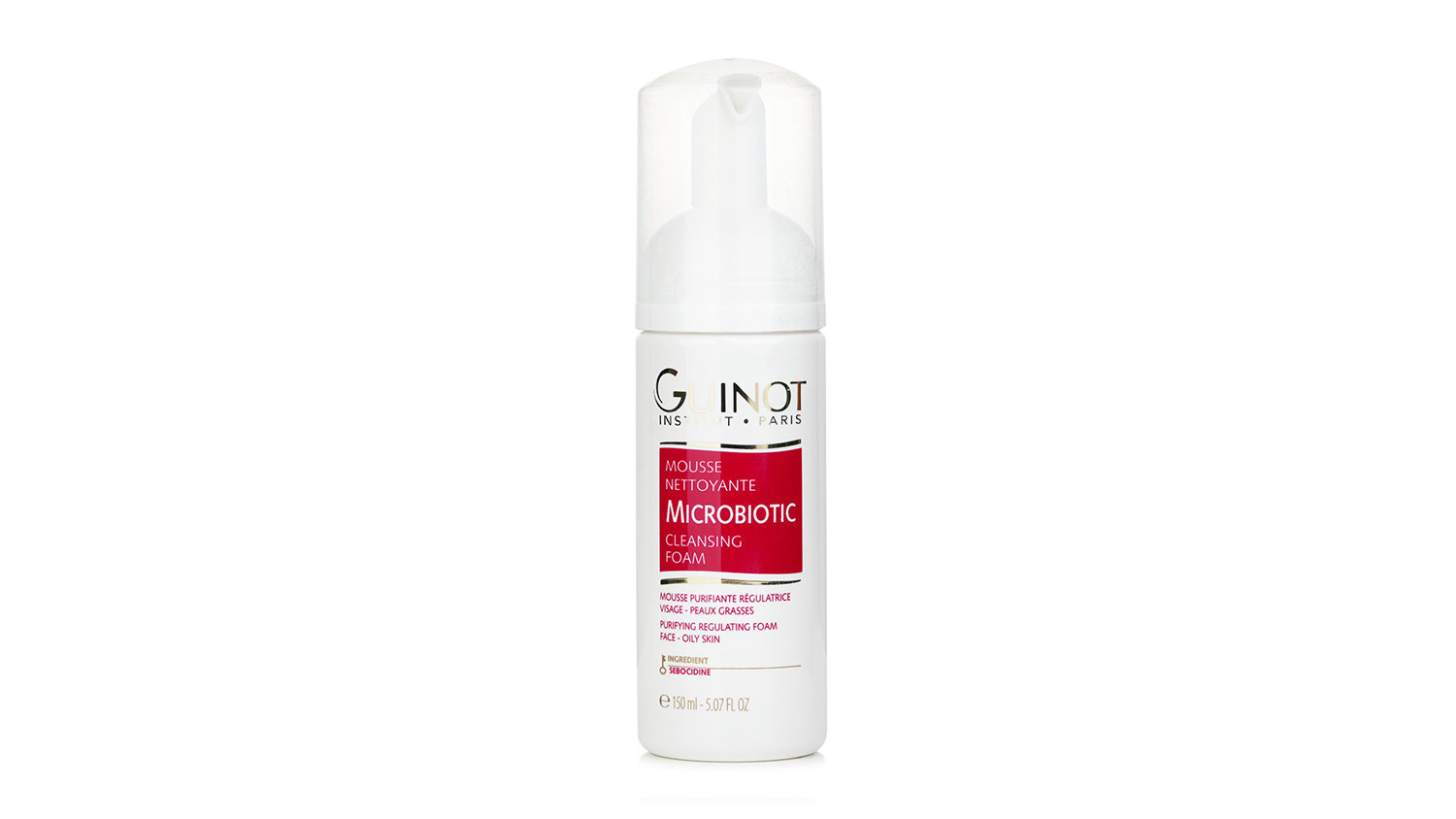 Guinot Microbiotic Purifying Cleansing Foam in a 150ml plastic bottle