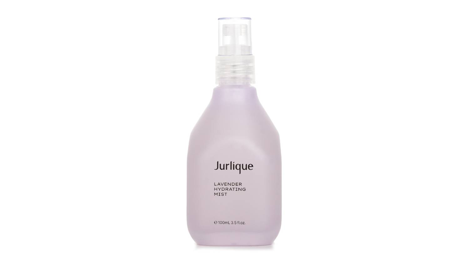 Light purple Jurlique Lavender Hydrating Mist bottle with a frosted finish and clear spray cap
