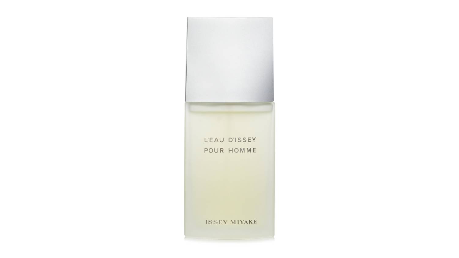 Issey Miyake L’Eau d’Issey Pour Homme Eau De Toilette Spray in a frosted rectangular glass bottle